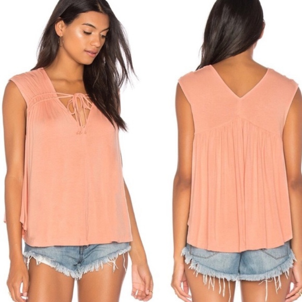 FP | Peach Back In Town Cap Sleeve Tank Top
